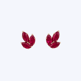 Petite Ruby Petal Studs