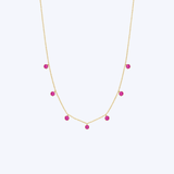 Dangle Pink Sapphires By The Yard Necklace