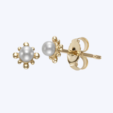 Petite Vintage-Inspired Pearl Starburst Studs