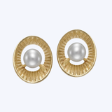 Radiant Pearl Sunburst Studs