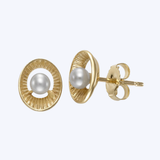 Radiant Pearl Sunburst Studs