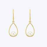 Petite Elegant Teardrop Pearl Earrings