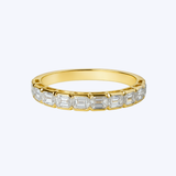Emerald-Cut Diamond Semi-Eternity Band