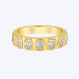 Oval Diamond Semi-Eternity Band