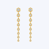 Hexagon Diamond Drop Earrings