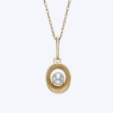 Radiant Pearl Sunburst Pendant Necklace