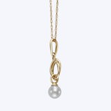 Classic Pearl Drop Circle Pendant Necklace