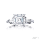 Asscher Cut Diamond w/ Tapered Baguettes