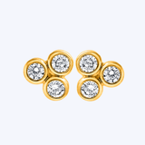 14K Yellow Gold .50ctw Diamond Cluster Studs - 47mm (R+J)
