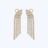 14K Yellow Gold 5.60ctw Diamond Chandelier Drop Earrings - 9x7.2mm (R+J)