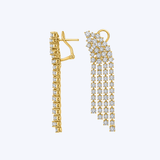 14K Yellow Gold 5.60ctw Diamond Chandelier Drop Earrings - 9x7.2mm (R+J)