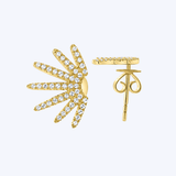 14K Yellow Gold .22ctw Diamond Studs - 12mm (R+J)