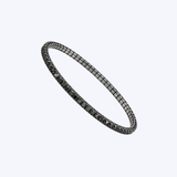 14K Gold Black Rhodium 5ctw Diamond Stretch Tennis Bracelet - (WCLOUD)