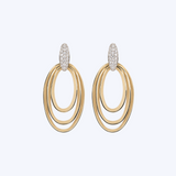 Cammilli 18K Natural Beige Gold "Dune" .35ctw Diamond Earrings