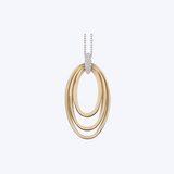 Cammilli 18K Natural Beige Gold "Dune" Series .19ctw Diamond Pendant - 18"