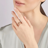 Cammilli 18K Black Lava Gold "Dune" .27ctw 4-Diamond Ring - Sz 7