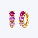 14K Yellow Gold 1.71ctw Sapphire 14.5mm Hoops