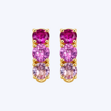 14K Yellow Gold 1.71ctw Sapphire 14.5mm Hoops