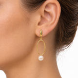 Mastoloni 14K Yellow Gold 8-8.5mm Freshwater Pearl Drop Earrings