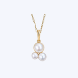 Mastoloni 14K Yellow Gold 3-3.5mm Freshwater Pearl Cluster Pendant Necklace
