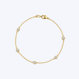 14k Gold Lab Diamond by the Yard Bracelet - 7"(VSM)