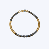Simon G. 14K Yellow Gold and Sterling Silver Men's Bracelet - 8"