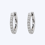 14K White Gold 0.40ctw Diamond 15.5mm Hoops (HM)