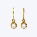14K Yellow Gold 4.5mm Freshwater Pearl Drop Earring (STU)