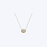 14K Yellow Gold 0.74ct Oval Diamond Pendant Necklace (HM) - 18"