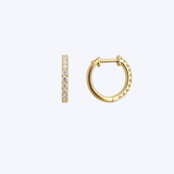 14K Yellow Gold 0.35ctw Diamond 14mm Hoops (HM)