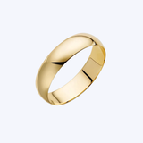 CrownRing 14K Yellow Gold 5mm High Polish Band - 7.92gr/10.5