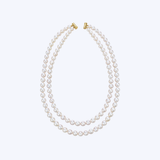 Mastoloni 18K Yellow Gold 6-6.5mm Akoya Pearl Double Strand Necklace - 17"/18"