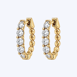14K Yellow Gold 2.02ctw Diamond 19mm Hoops (HM)