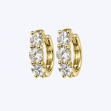 14K Yellow Gold 0.67ctw Diamond 12mm Huggies (HM)