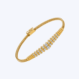 14k Yellow Gold .70ctw Diamond Tennis Bracelet - 6.5" (EST)