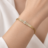 14k Yellow Gold .70ctw Diamond Tennis Bracelet - 6.5" (EST)