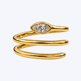 Ruchi 18K Yellow Gold Sunshine Fancy Marquise 1.04ctw Diamond Ring
