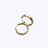 14K Yellow Gold Square Hoop Earrings - 1.57gr/25mm (EST)
