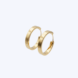 14K Yellow Gold Square Hoop Earrings - 1.57gr/25mm (EST)