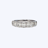 J. B. Star Platinum 2.21ctw Antique Elongated Cushion Diamond Anniversary Band