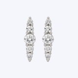 14K Gold .47ctw Diamond Bar Studs - (GEMMA)