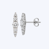14K Gold .47ctw Diamond Bar Studs - (GEMMA)
