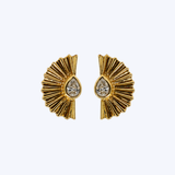Ruchi Scintillate .24ctw Pear Diamond Fan Stud Earrings