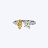 Ruchi 18K Yellow Gold Sunshine Fancy Marquise 1.04ctw Diamond Ring