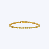 Ruchi 18K Yellow Gold Sunshine Oval 6.60ctw Diamond Tennis Bracelet - 7"
