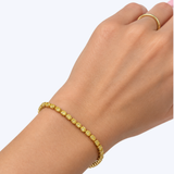 Ruchi 18K Yellow Gold Sunshine Oval 6.60ctw Diamond Tennis Bracelet - 7"