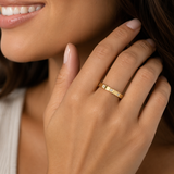 18K Yellow Gold 0.09ctw Diamond Eternity Band - 6.5/4.94g (HD)