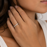 14K White Gold Classic Round Brilliant Lab-Grown Diamond Semi-Eternity Band (SS)