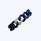 14 Yellow Gold with Ceramic Link and .57ctw Diamond Bracelet - (R+J)