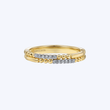 Gabriel & Co 14K Gold Bujukan .07ctw Diamond Ring - Sz 6.5